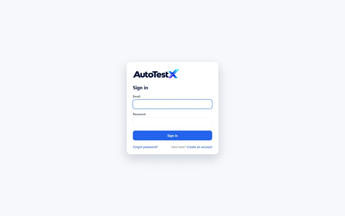 Sign-in page